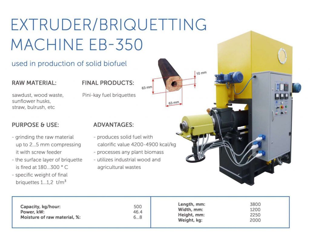 Extruder-Briquetting Machine EB-350